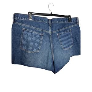 Old Navy NEW Plus Size Blue Cut Off OG High Rise Jean Shorts Size 26 Button Fly‎